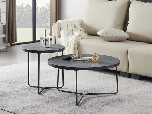 Set of 2 Round Coffee Tables-I2621
