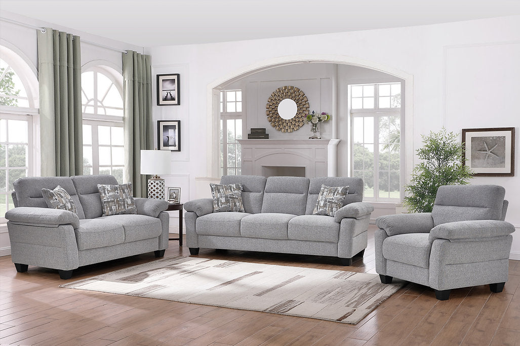 Modern Upholstered Sofa Collection – Contemporary Comfort in Grey or Beige-I8025(26)