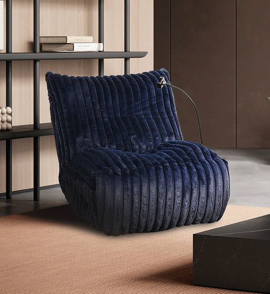 Plush Corduroy Swivel Recliner Chair with Phone Holder – I6306