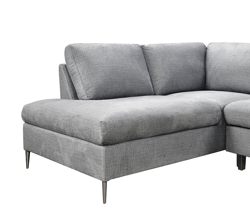 Grey LHF Sofa Bed Sectional with Storage Bench-I9022