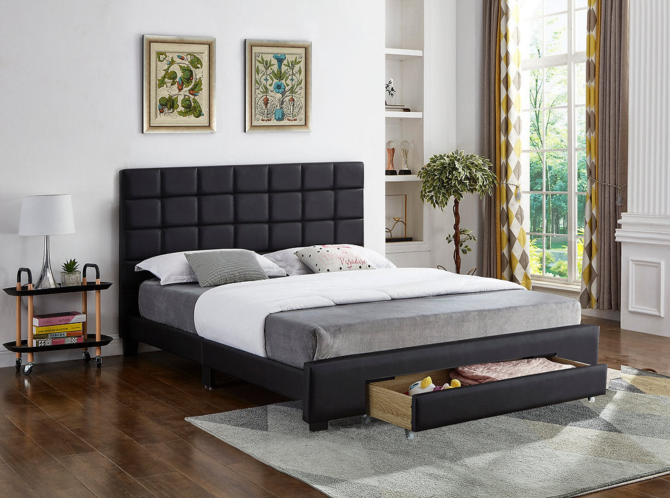 Black PU Storage Bed-I5490