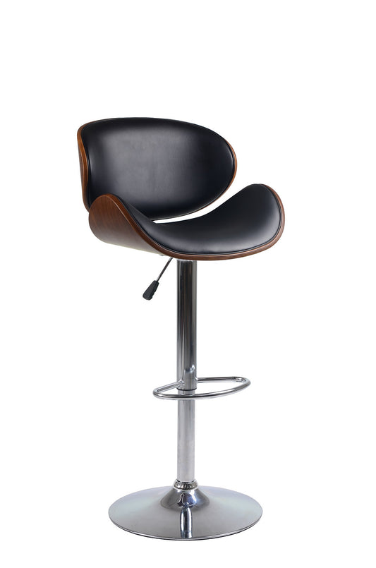 Modern Swivel Bar Stools – Set of 2 with Adjustable Height & Bentwood Back