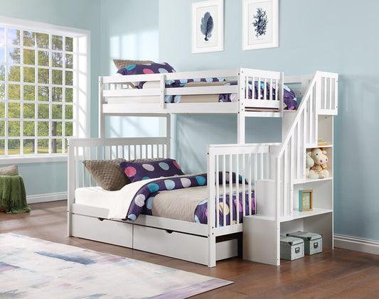 Twin Over Full Bunk Bed-I1852