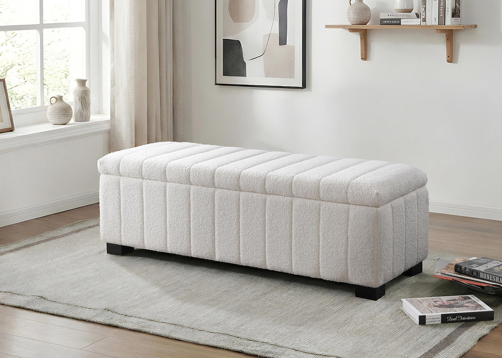 Teddy Bear Fabric Storage Bench Ottoman-I6260(1)
