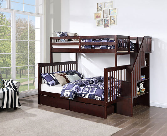 Twin Over Full Bunk Bed-I1850