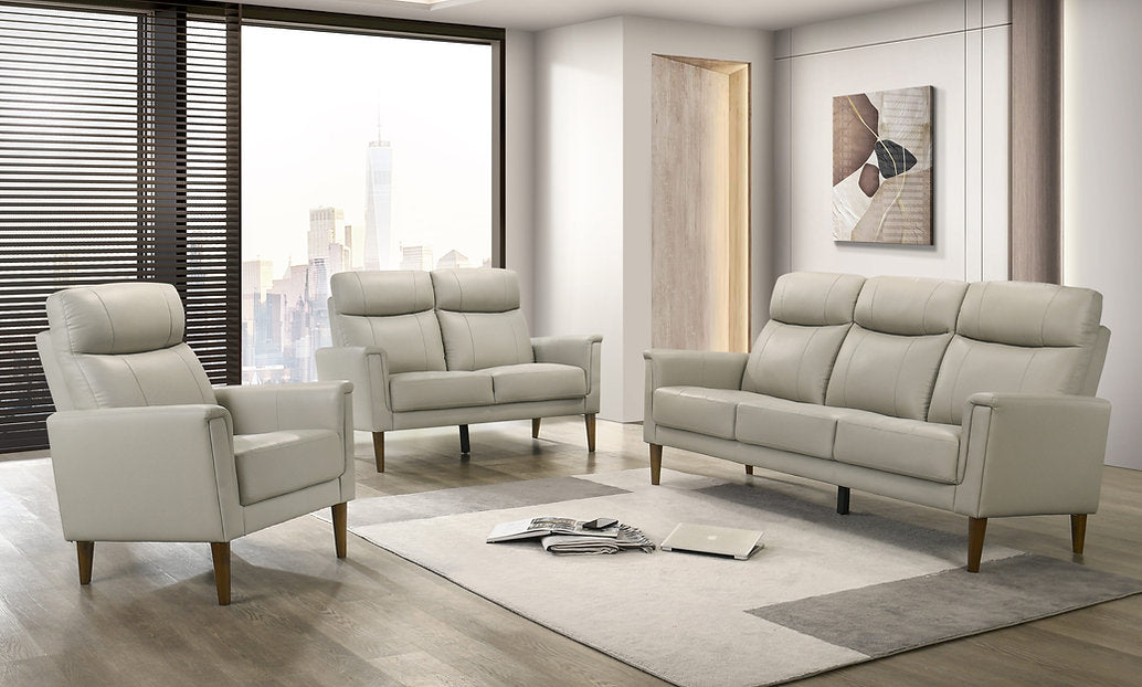 Modern High-Back Leather Match Sofa Collection-I8010