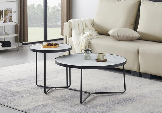 Set of 2 Round Coffee Tables-I2620