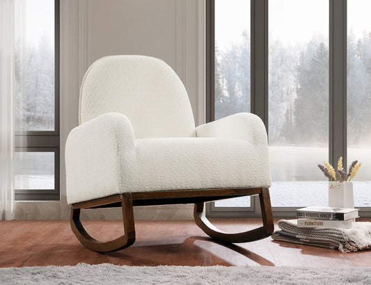 Modern Boucle Rocking Chair – I663