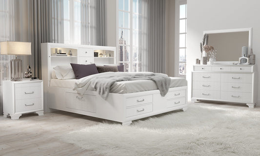 Modern Classic Bedroom Collection-Jordyn (White)