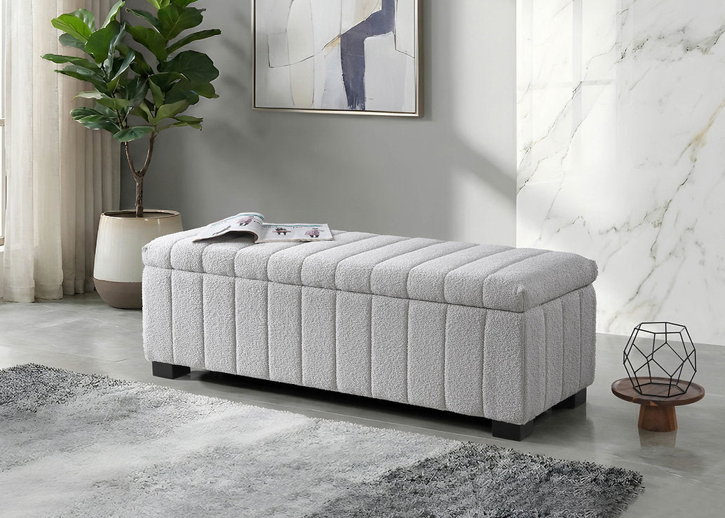 Teddy Bear Fabric Storage Bench Ottoman-I6260(1)