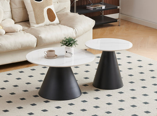 Modern 2-Piece Round Coffee Table Set-I2200
