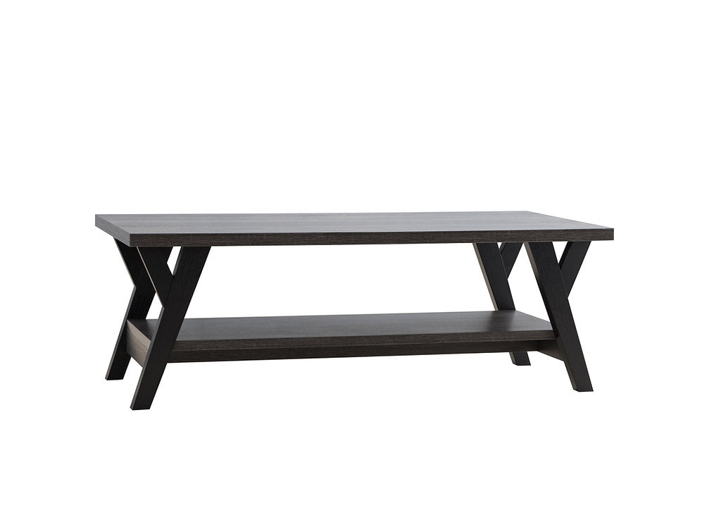 Modern 3-Piece Coffee Table Set – Contemporary Style with Black Metal Legs-I3505