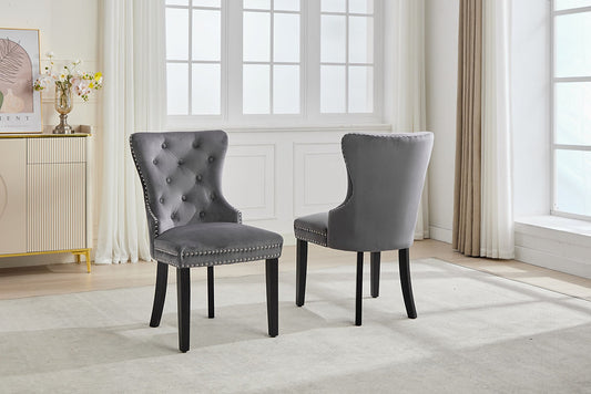 Set of 2 Accent Chairs – Modern Upholstered Design-I1225