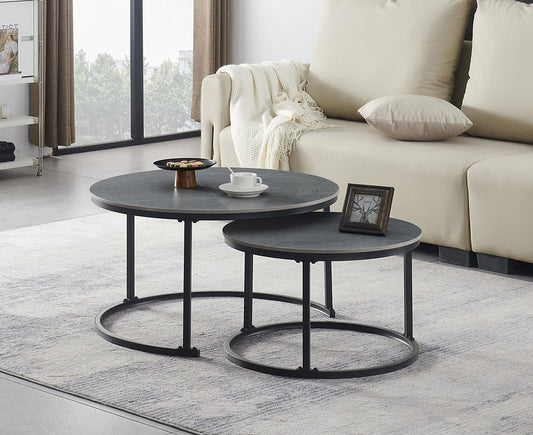 Set of 2 Round Coffee Tables-I2631
