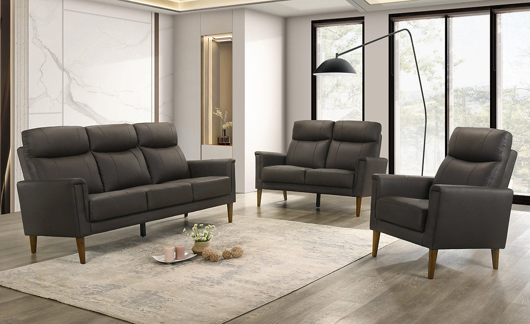 Modern High-Back Leather Match Sofa Collection-I8010