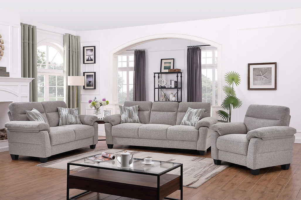 Modern Upholstered Sofa Collection – Contemporary Comfort in Grey or Beige-I8025(26)