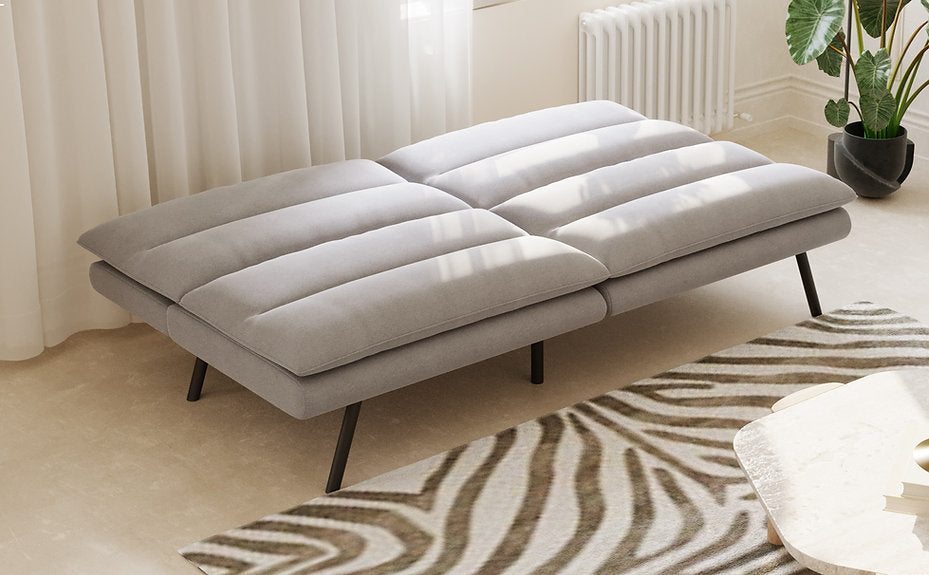 Modern Split-Back Fabric Sofa Bed with Memory Foam Cushion-I8070