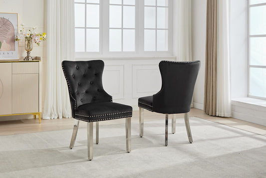 Set of 2 Accent Chairs – Modern Upholstered Design-I1246