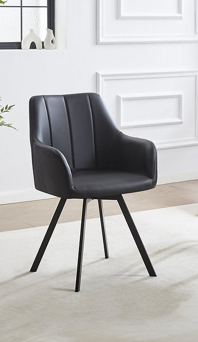 Round Dining Set with Storage Base & Swivel Chairs-I1408