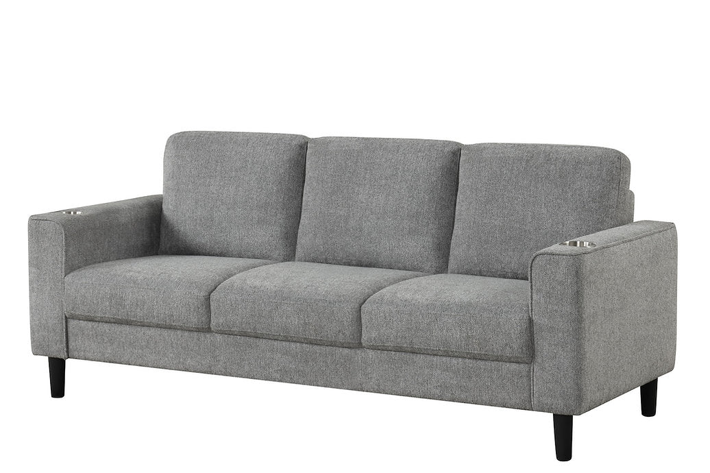 Modern Grey 3-Piece Sofa Set with Cup Holders | BONLIFE Furniture Toronto-I8240