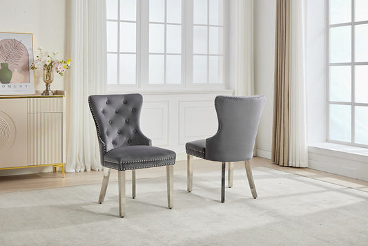 Set of 2 Accent Chairs – Modern Upholstered Design-I1245