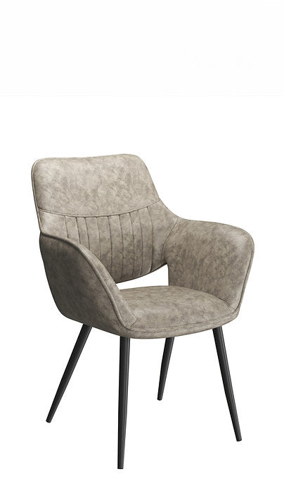 Extendable Sintered Stone Dining Table Set with Mushroom PU Armchairs-I1545( C1546)