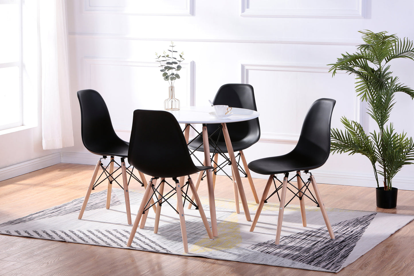 5-Piece Round Eiffel Dining Set-I1405
