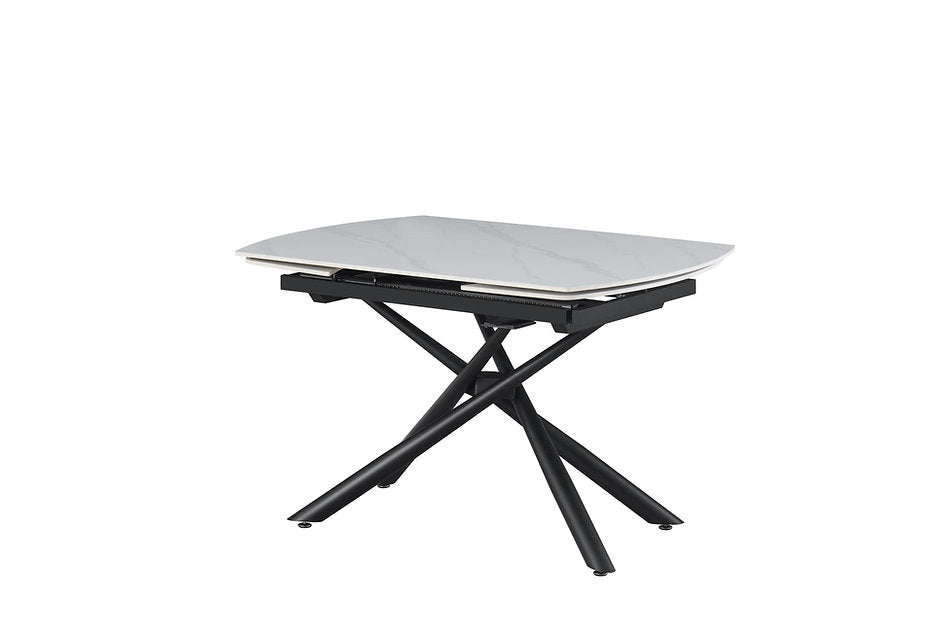 Extendable Sintered Stone Dining Table Set with Grey PU Chairs -I1415T(1416C)