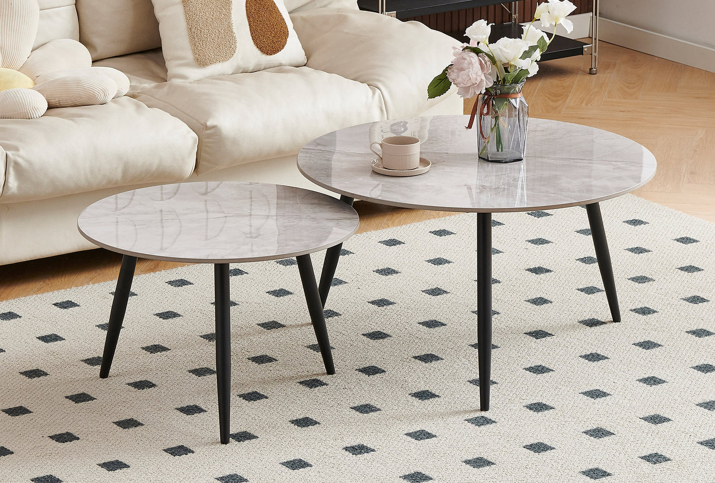Modern 2-Piece Coffee Table Set-I2211