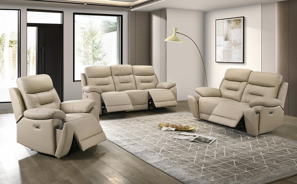 Genuine Leather Power Recliner Collection-I8162