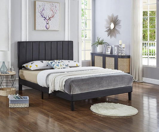 Black PU Platform Bed-I5360