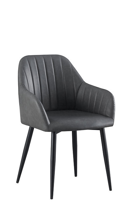 Extendable Sintered Stone Dining Table Set with Grey PU Chairs -I1415T(1416C)