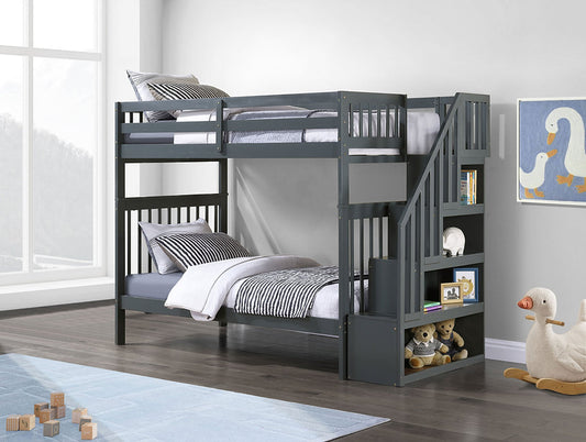 Single/Single Mission Style Bunk Bed-I1845