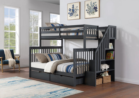 Twin Over Full Bunk Bed-I1851