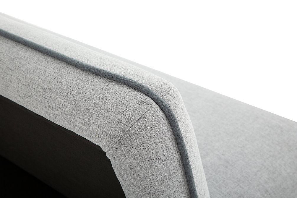 Light Grey Split-Back Sofa Bed with Memory Foam – I8035