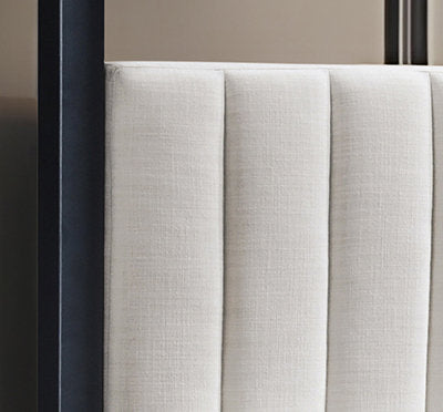 Modern Upholstered Canopy Bed with Metal Frame-I5932