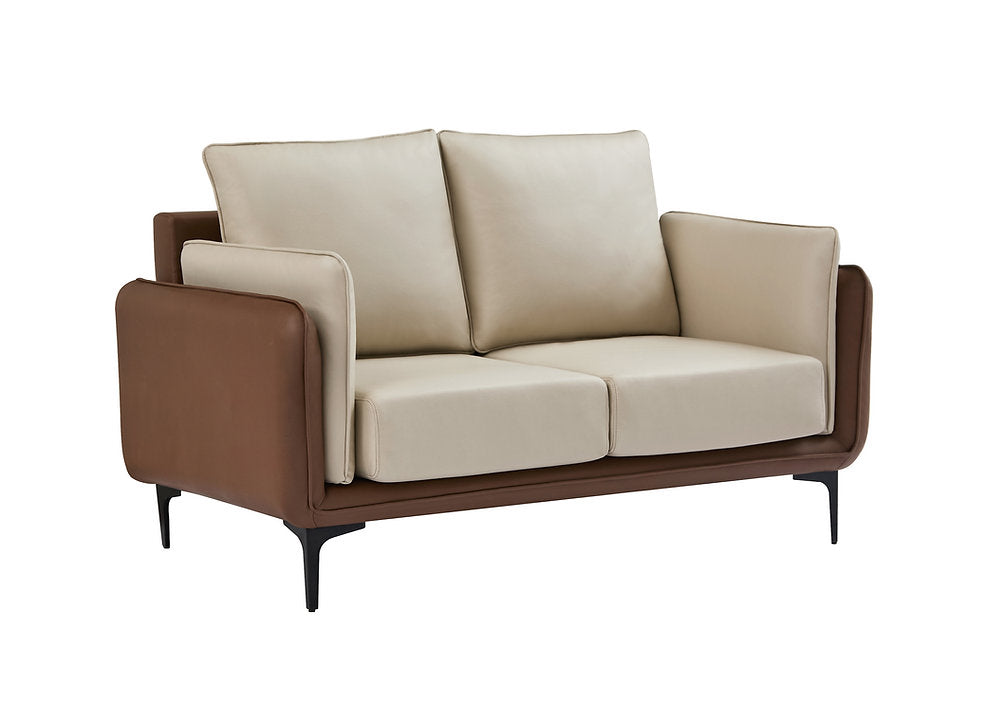 Modern Two-Tone Cream & Mocha Sofa Collection – I8210