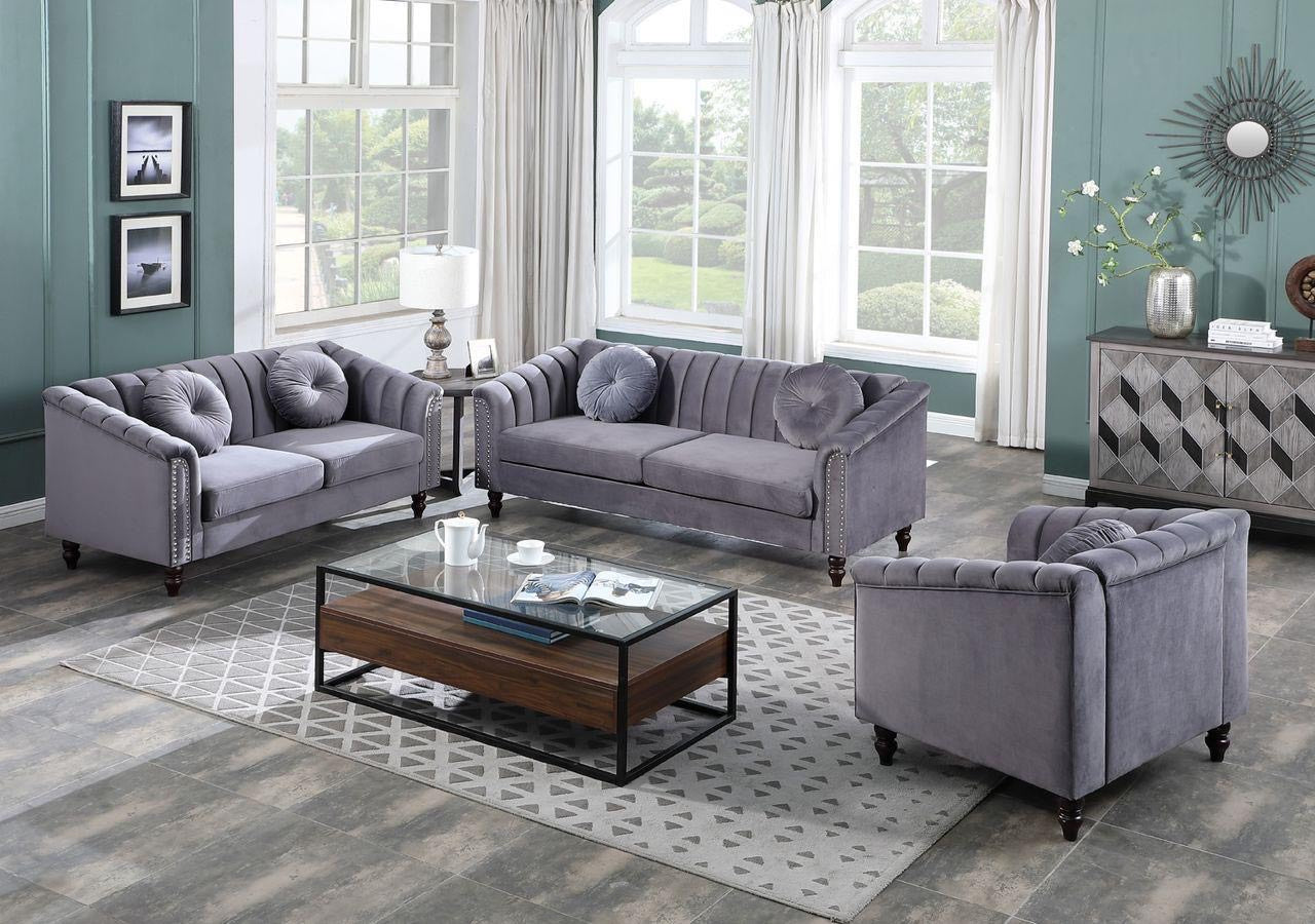 ✨ Modern Velvet 3pc Sofa Set -JONE