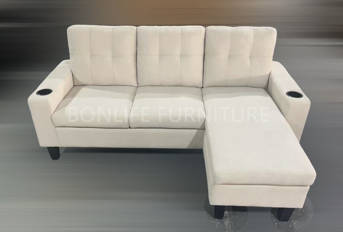 Reversible Fabric Sectional Sofa-D1867
