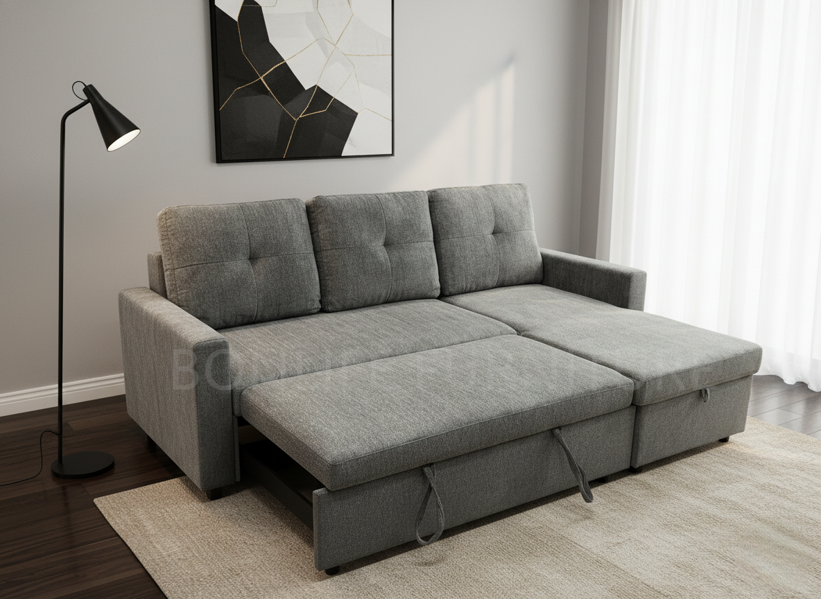 Convertible Sectional Sofa Bed-ISLAND