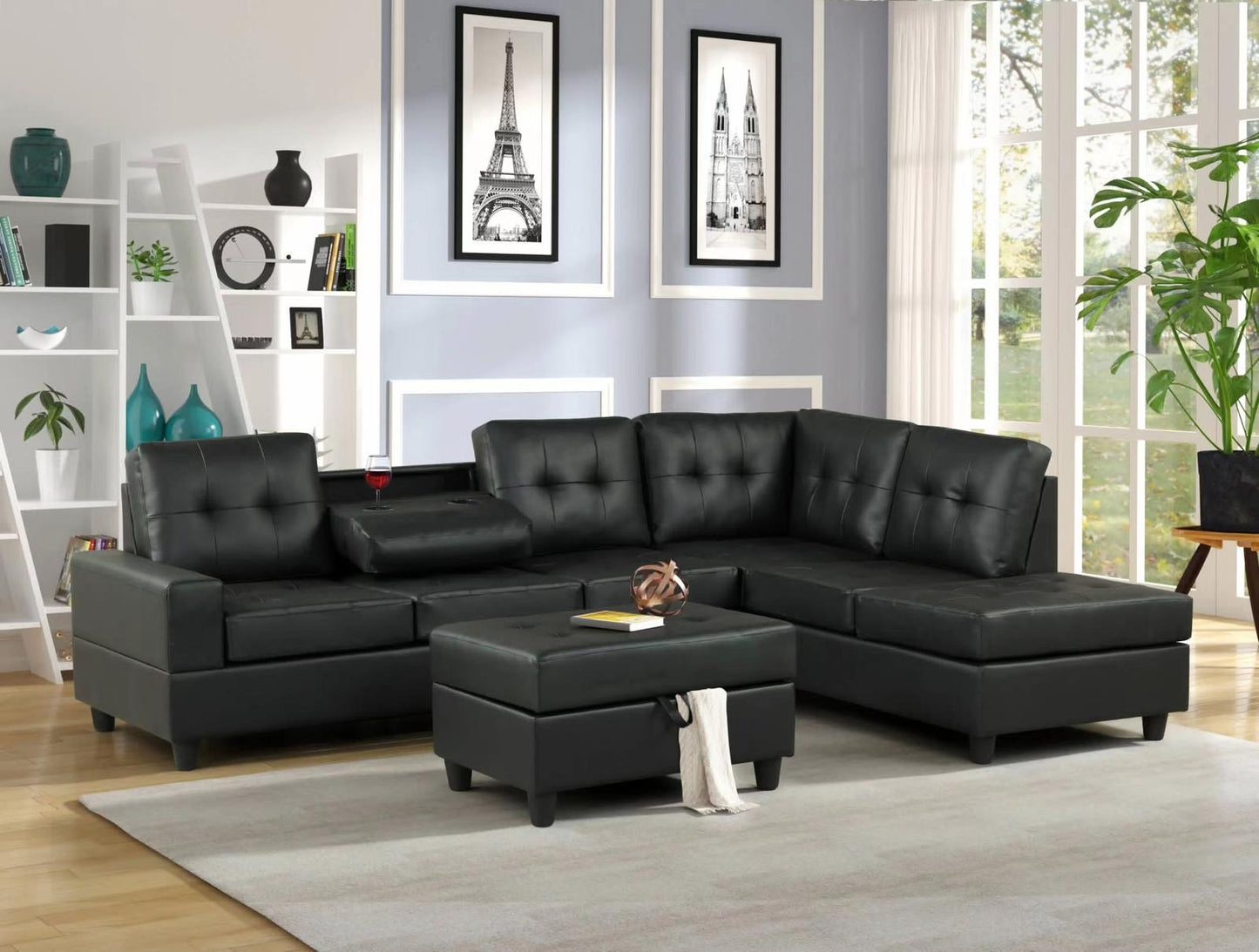 Reversible PU Leather Sectional Sofa-ROMA