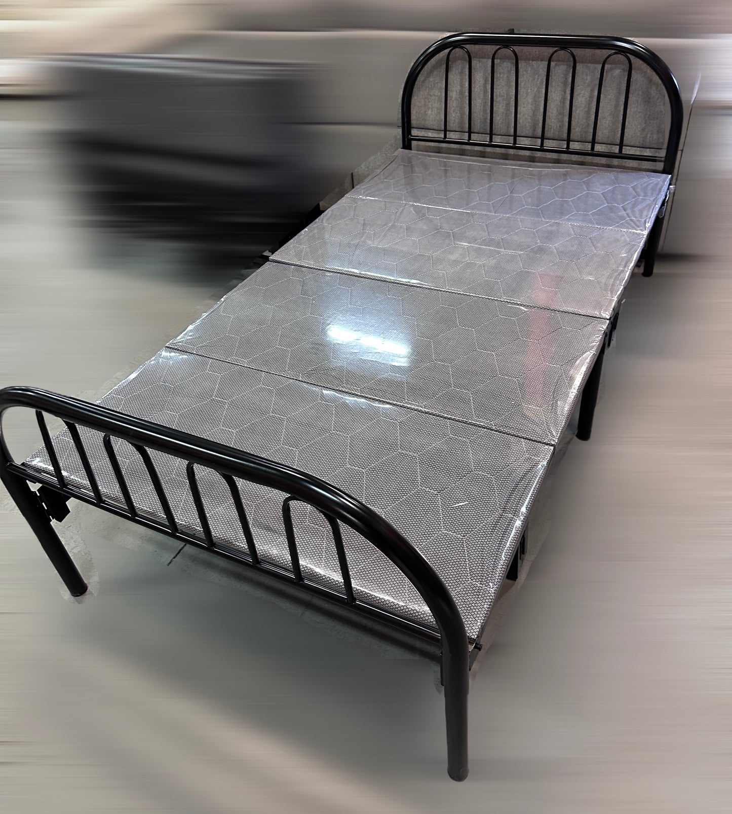 Foldable Single Metal Bed Frame