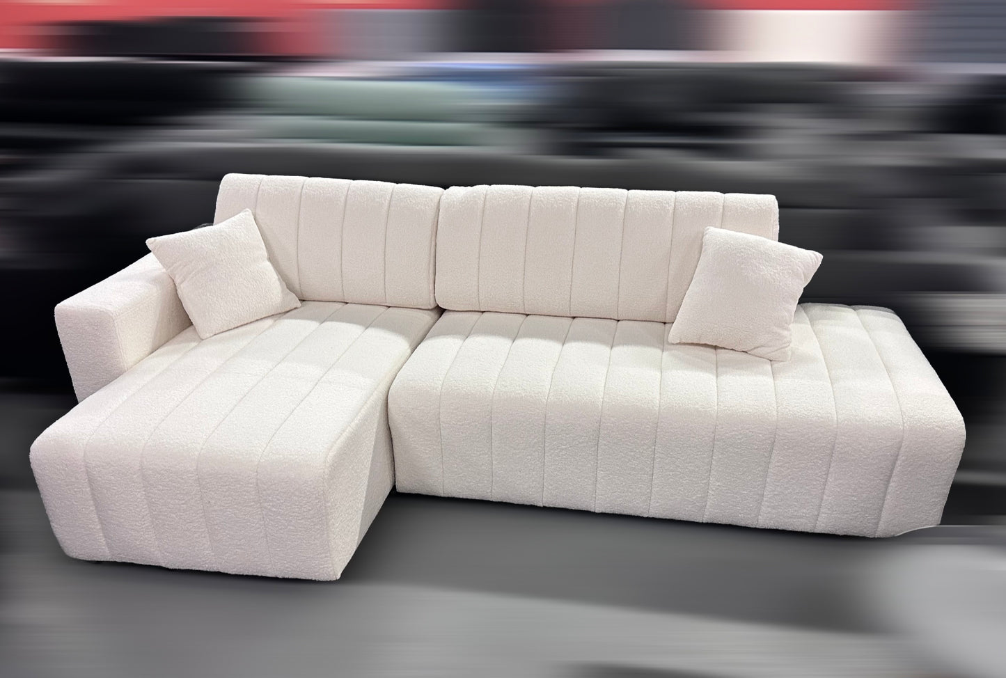 Modern Bouclé Sectional Sofa – SWISS