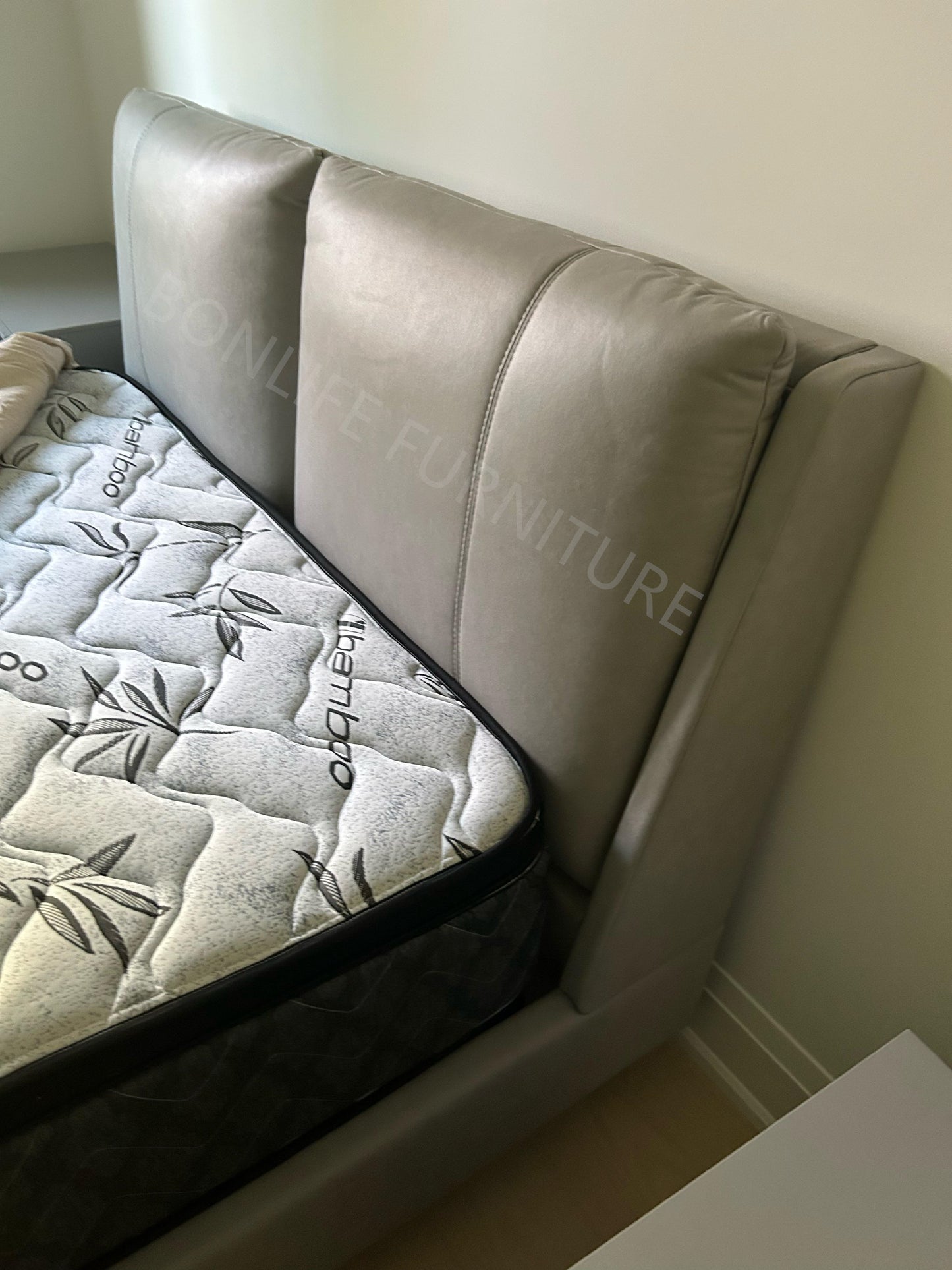 Modern Grey PU Platform Bed -I5340