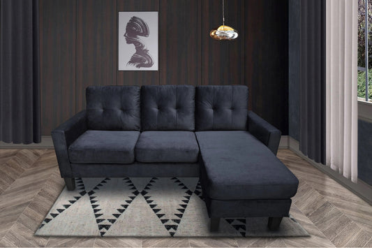 Reversible Velvet Sectional Sofa-ROBIN