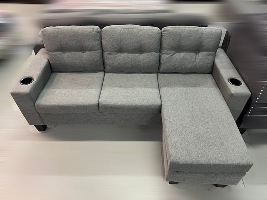 Reversible Fabric Sectional Sofa-D1867
