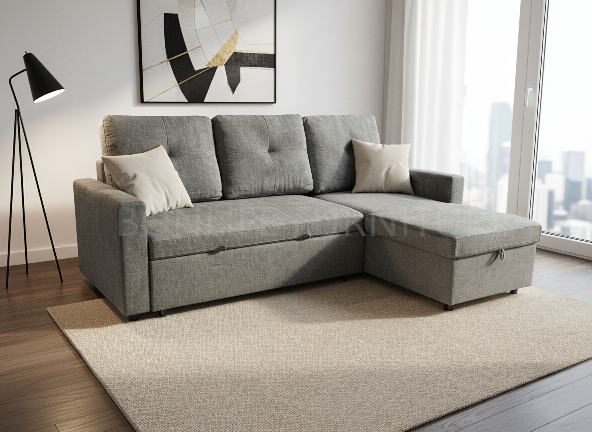 Convertible Sectional Sofa Bed-ISLAND