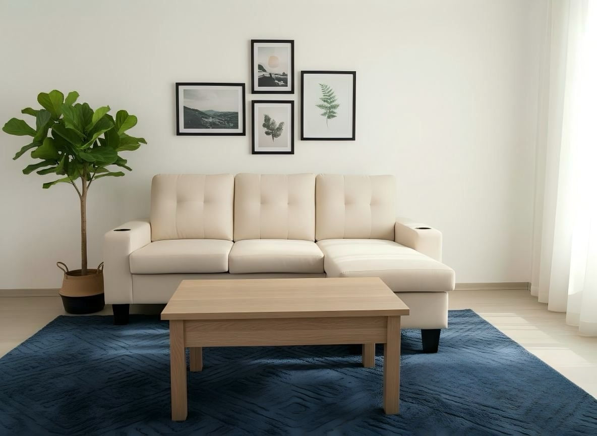 Reversible Fabric Sectional Sofa-D1867