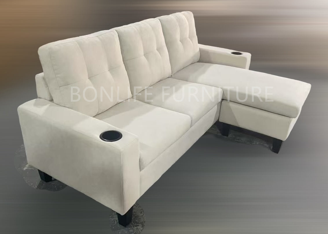 Reversible Fabric Sectional Sofa-D1867