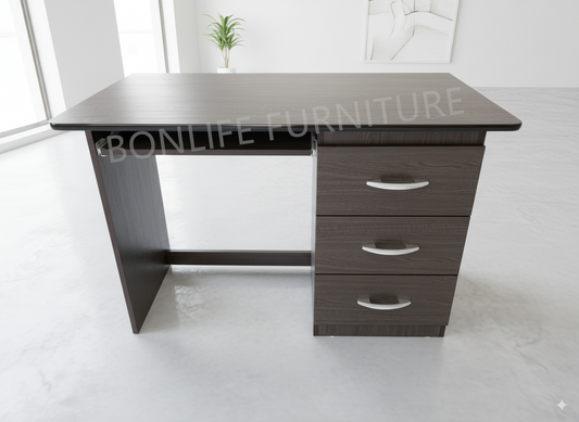 Modern Wooden Office Desk with 3 Drawers